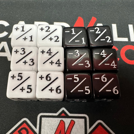 '+1 & -1 Counters - 12 Dice Set