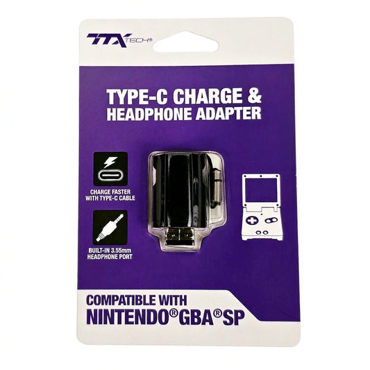 TTXTech Type-C Charge & Headphone Adapter for GBA SP