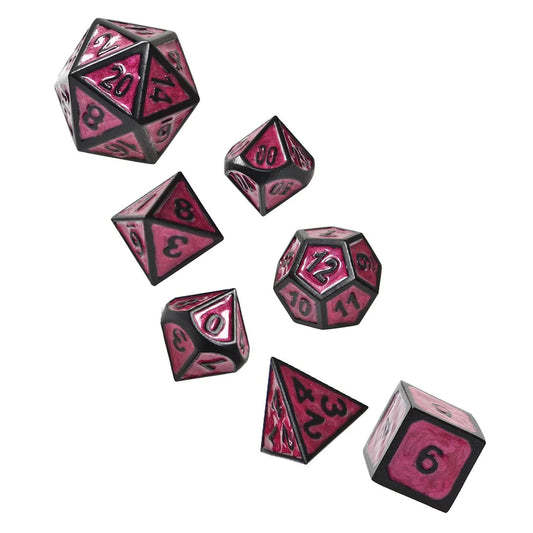 Hellfire w/ Red Metal Dice Set Forged Gaming