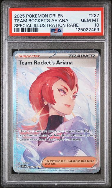 PSA 10 Team Rocket's Ariana 237/182 Destined Rivals Special Illustration Rare