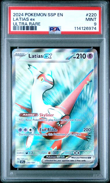 PSA 9 Latias EX 220/191 Surging Sparks Ultra Rare 974