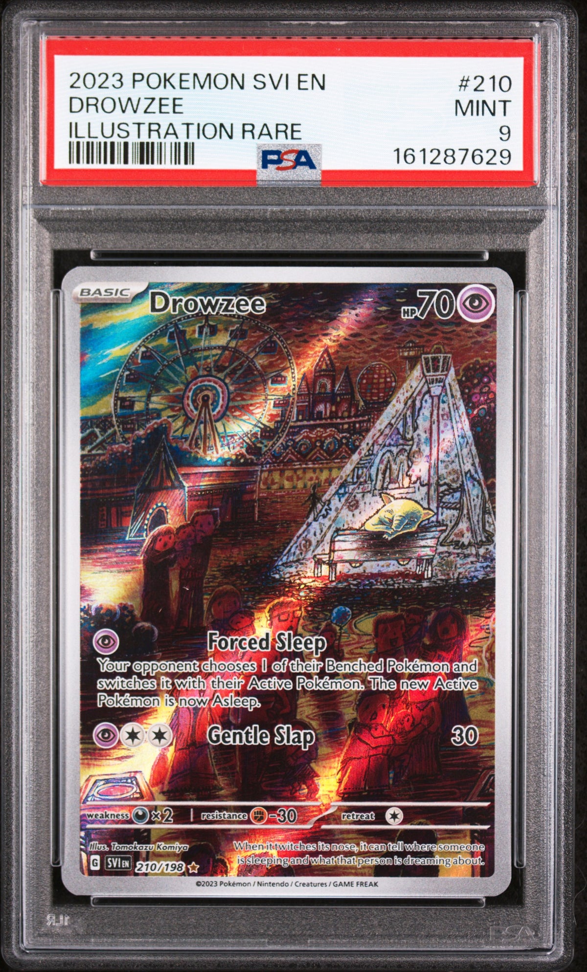 Drowzee 210 Illustration Rare Svi En-Scarlet & Violet Pokemon PSA 9