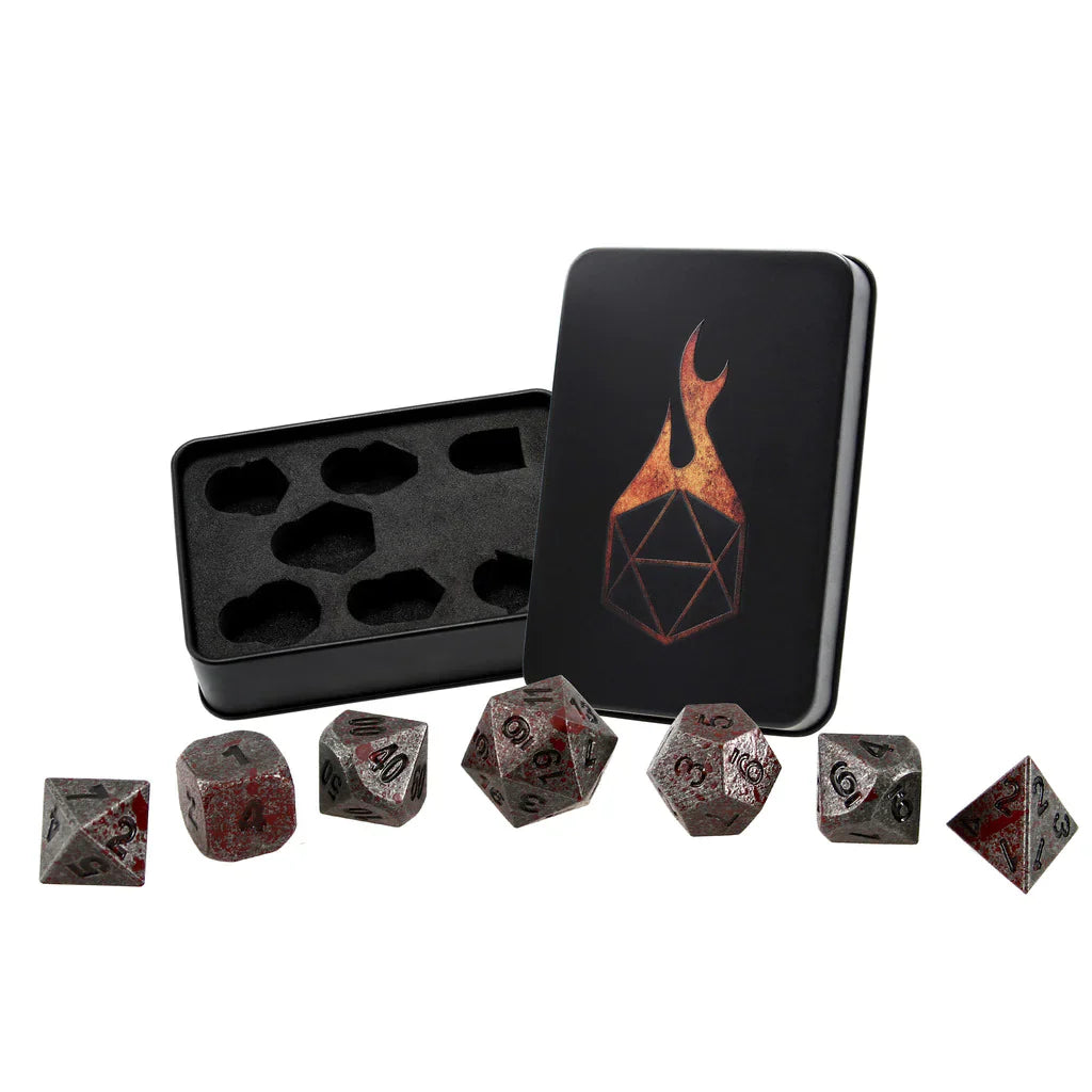 Iron Blood Metal Dice Set Forged Gaming