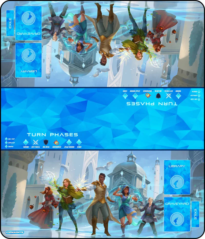 MTG 2 Player Field Zoned Playmat - Mages