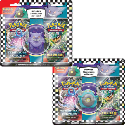 Pokemon Back to School Eraser Blister 2024 Bellibolt /Gengar