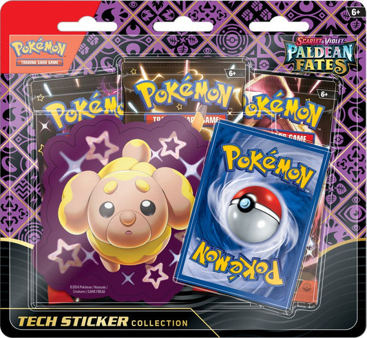 Paldean Fates 3 Pack Blister w/ Tech Sticker