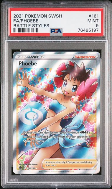 PSA 9 Phoebe 161/163 Battle Styles Full Art 197