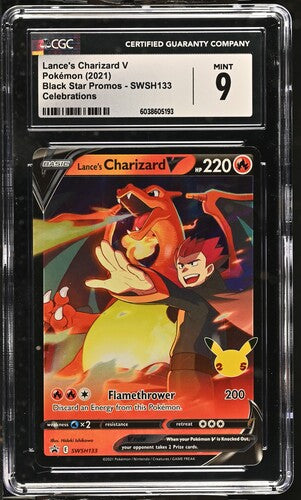 CGC 9 Lance's Charizard V SWSH133 Celebrations