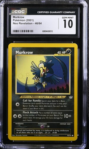 CGC 10 Murkrow 46/64 Neo Revelation