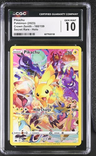 CGC 10 Pikachu 160/159 Crown Zenith Secret Rare 138