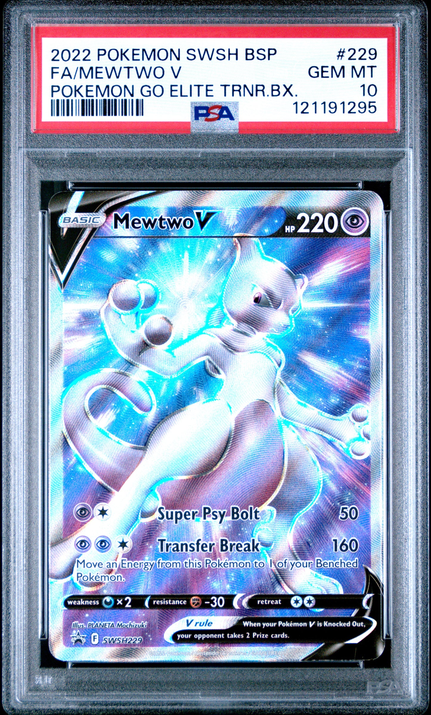 Mewtwo V 229/078 Pokemon Go Elite Trainer Box Pokemon PSA 10