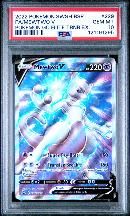 Mewtwo V 229/078 Pokemon Go Elite Trainer Box Pokemon PSA 10