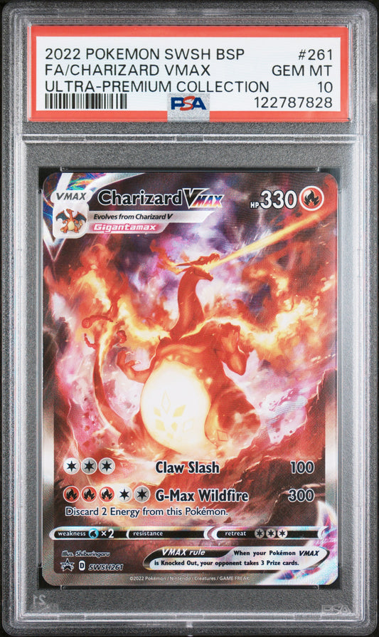 Charizard Vmax 261 Ultra Premium Swsh Black Star Promo Pokemon PSA 10