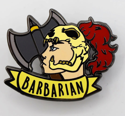 D&D Themed Enamel Pins - Barbarian