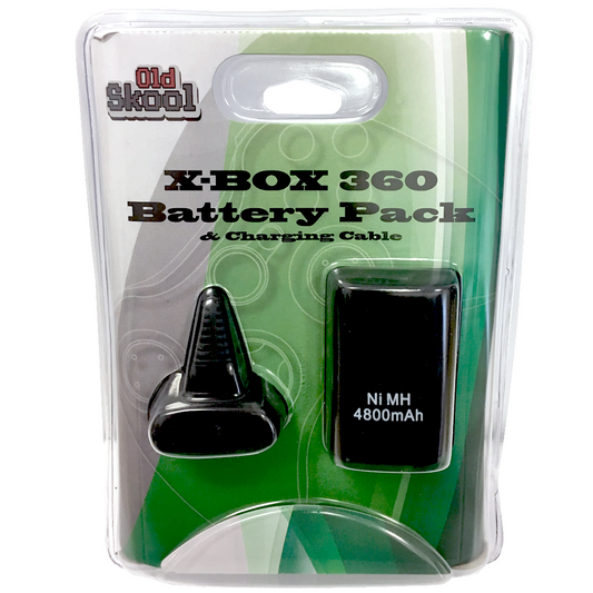 Old Skool Xbox 360 Battery Pack & Charging Cable [Black]