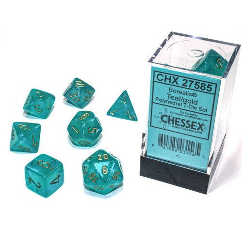 Chessex Borealis Polyhedral 7ct Dice Set