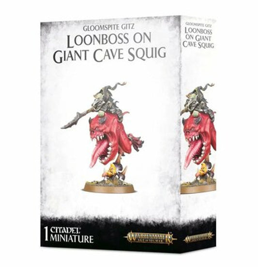 Warhammer Age of Sigmar: Gloomspite Gitz - Loonboss on Giant Cave Squig
