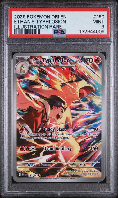 PSA 9 Ethan's Typhlosion 190/182 Destined Rivals Illustration Rare 006