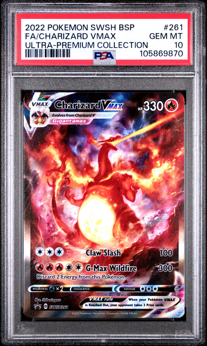 Charizard Vmax 261 Ultra Premium Swsh Black Star Promo Pokemon PSA 10
