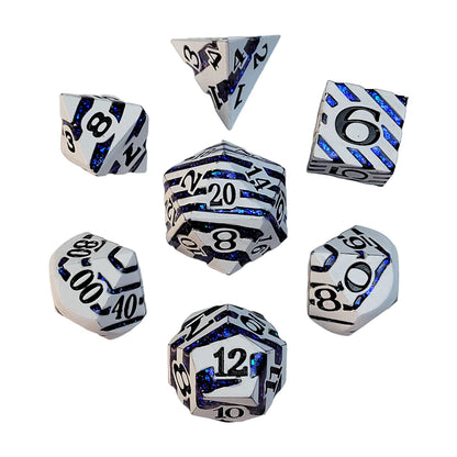 Glacial Core Metal Dice Set Forged Gaming