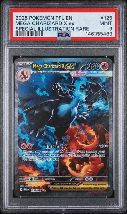 Mega Charizard X EX 125/094 Special Illustration Rare Pokemon PSA 9