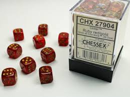 Chessex Glitter 12mm D6 36ct Dice Set
