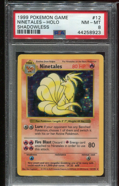 PSA 8 Ninetales 12/102 Base Set Shadowless Holo
