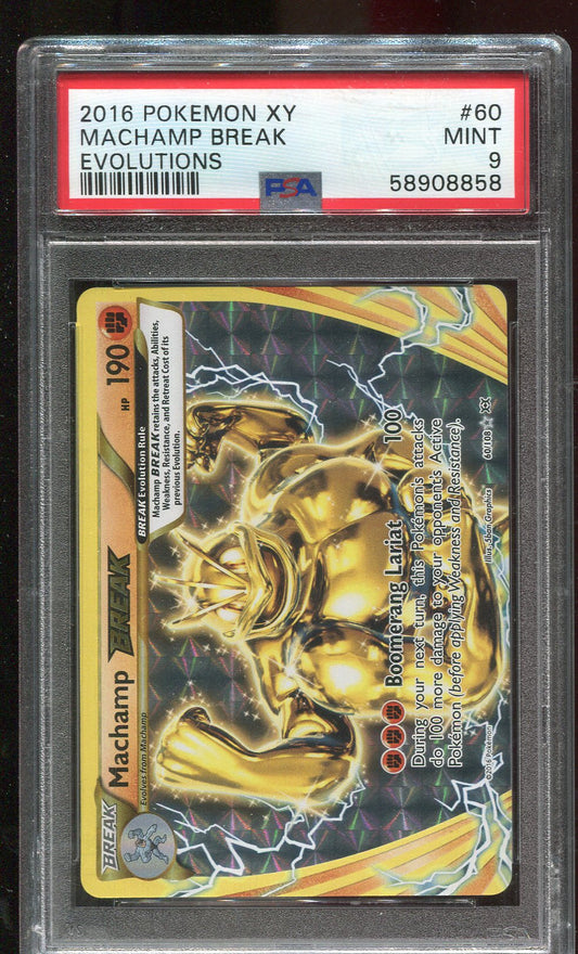 PSA 9 Machamp Break 60/108 Evolutions