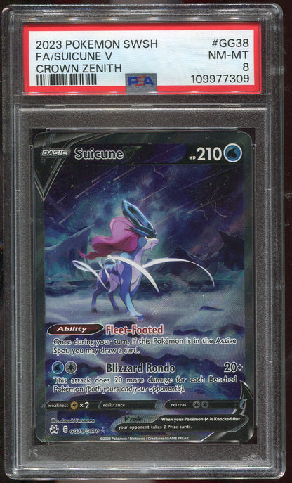 PSA 8 Suicune V GG38/GG70 Crown Zenith Full Art