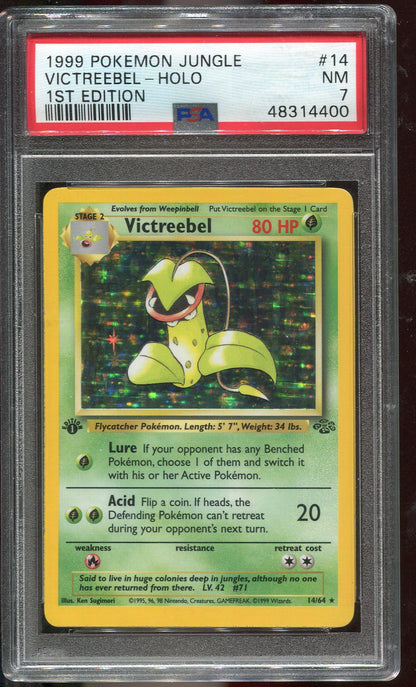 PSA 7 Victreebel 14/64 Jungle 1st Edition Holo