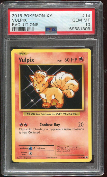 PSA 10 Vulpix 14/108 XY Evolutions