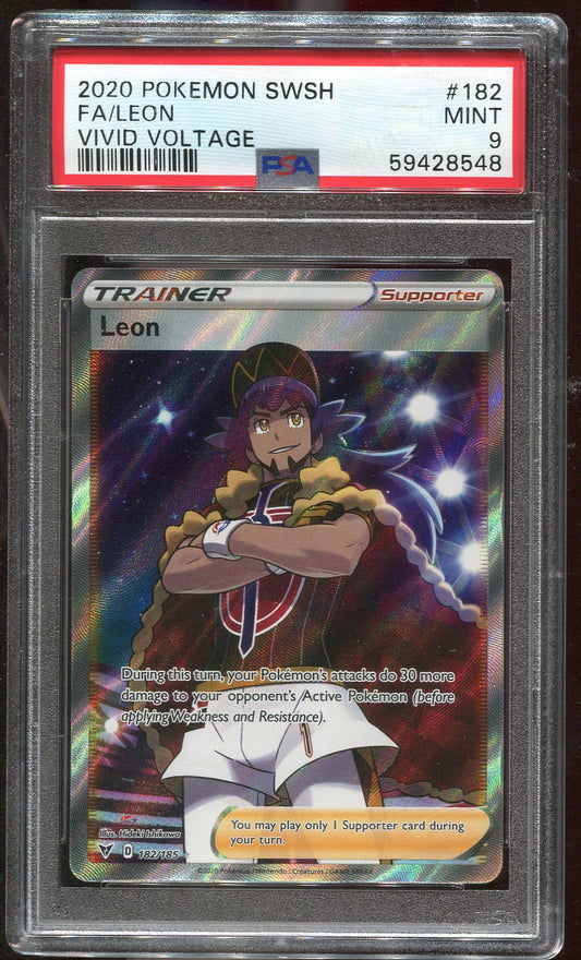 PSA 9 Leon 182/185 Vivid Voltage Full Art 548
