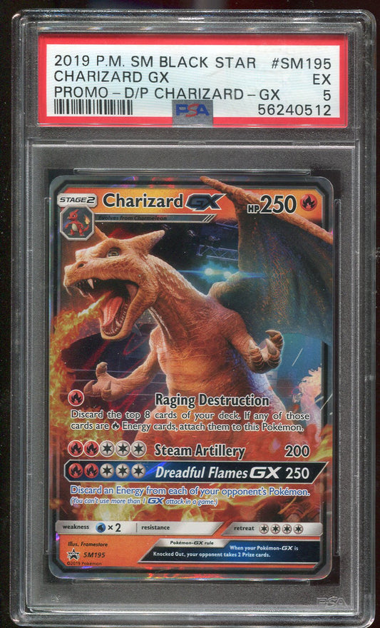 PSA 5 Charizard GX SM195 Sun & Moon Promos 512