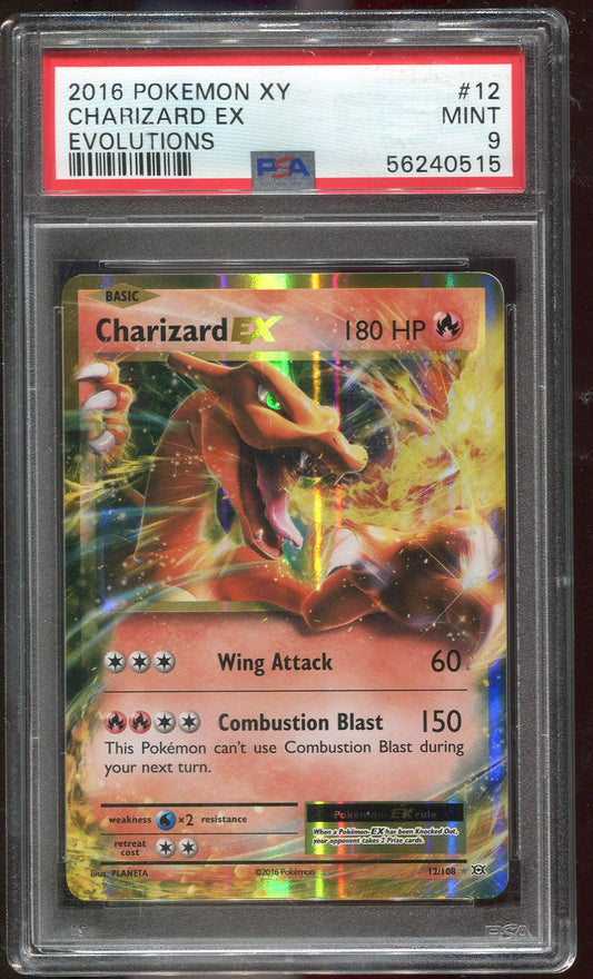 PSA 9 Charizard EX 12/108 XY Evolutions 515