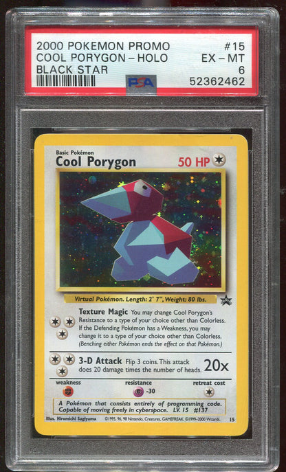 PSA 6 Cool Porygon #15 Black Star Promo 462