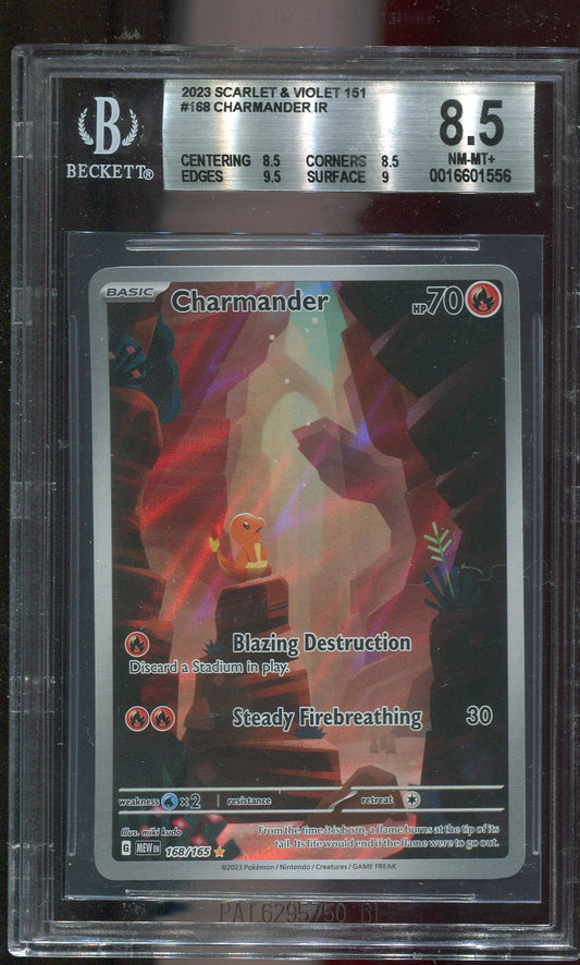 BGS 8.5 Charmander 168/165 Scarlet & Violet 151 Illustration Rare