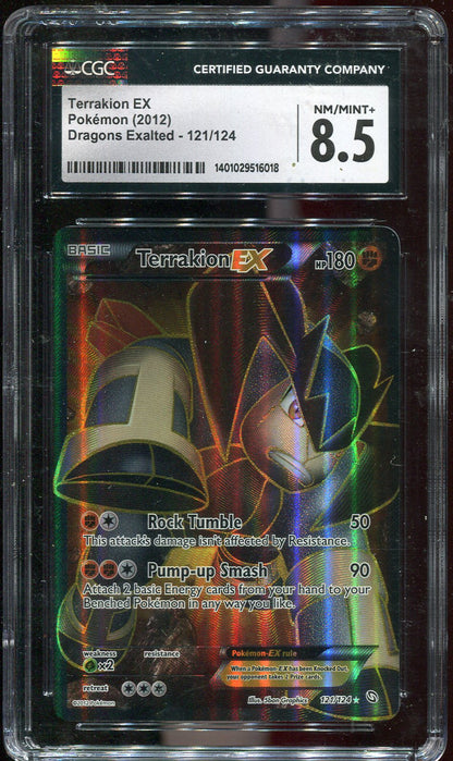 CGC 8.5 Terrakion EX 121/124 Dragons Exalted (slight scratches on front & back)