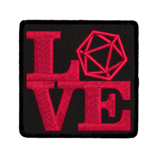 Nerdy Iron-On Patches - Love D20