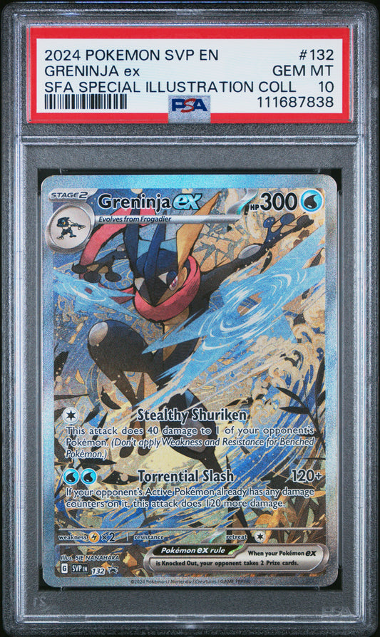 Greninja EX 132 Shrouded Fable Special Illustration Collection Pokemon PSA 10