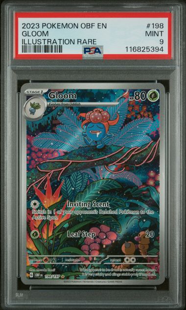 PSA 9 Gloom 198/197 Obsidian Flames Illustration Rare