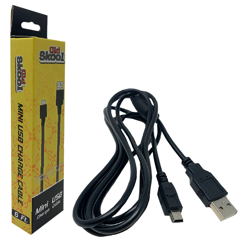 Old Skool Mini USB Charge Cable / Sync Cable for PS3 Controller
