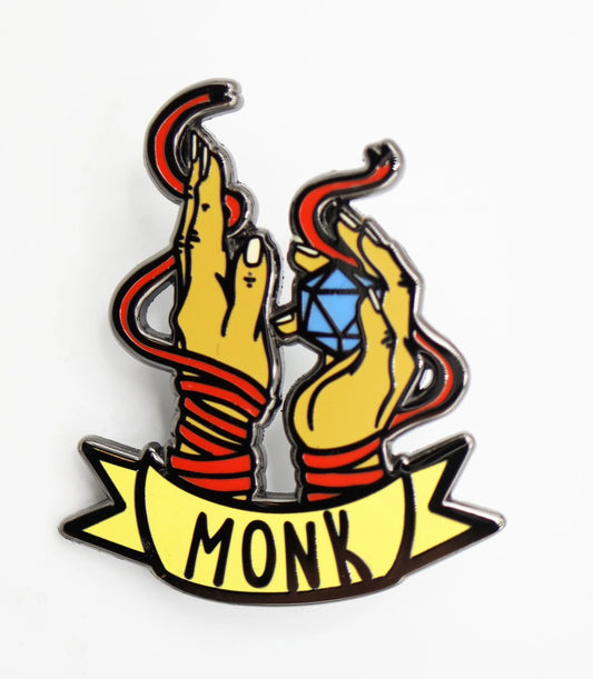 D&D Themed Enamel Pins - Monk