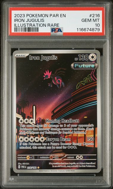 PSA 10 Iron Jugulis 216/182 Paradox Rift Illustration Rare