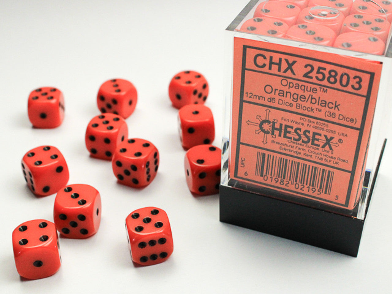 Chessex Opaque 12mm D6 36ct Dice Set