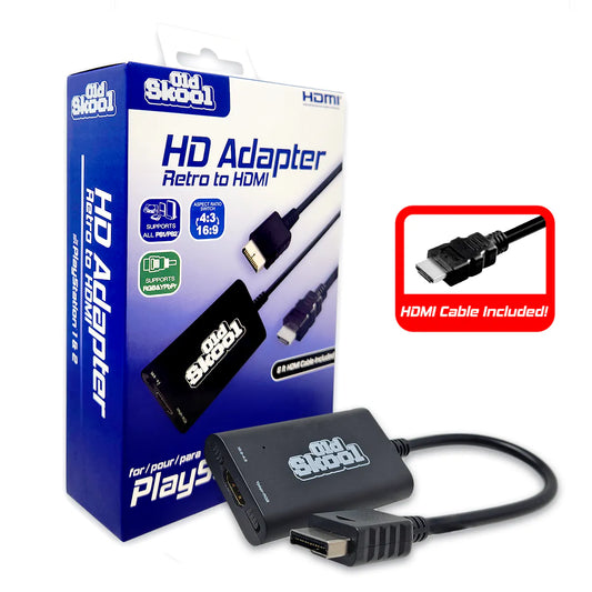 Old Skool HD Adapter Retro to HDMI - Playstation 1 & 2