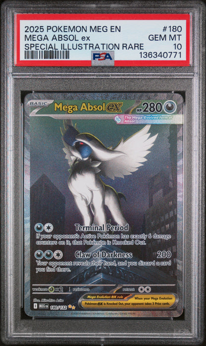 Mega Absol EX 180/132 Special Illustration Rare Pokemon PSA 10