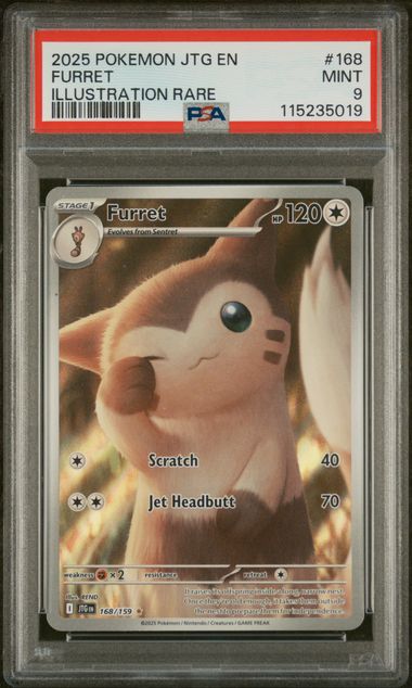 PSA 9 Furret 168/159 Journey Together Illustration Rare