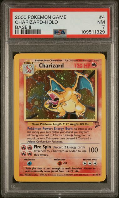 PSA 7 Charizard 4/130 Base Set 2 Holo