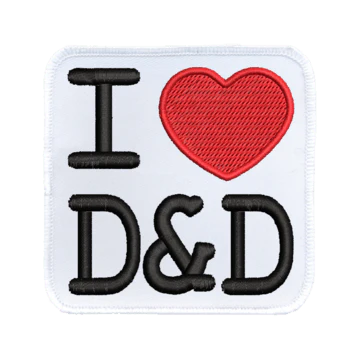 Nerdy Iron-On Patches - I Love D&D