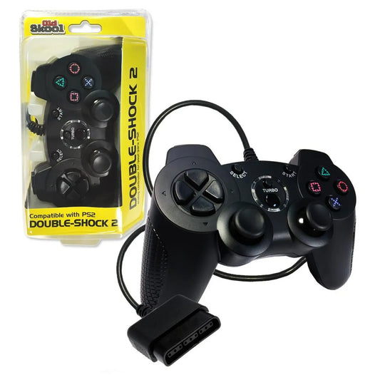 Black Old Skool PS2 Wired Double-Shock 2 Controller